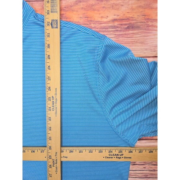 FootJoy FJ Mens Blue Striped Lisle Polo Shirt Size XL - Picture 8 of 8